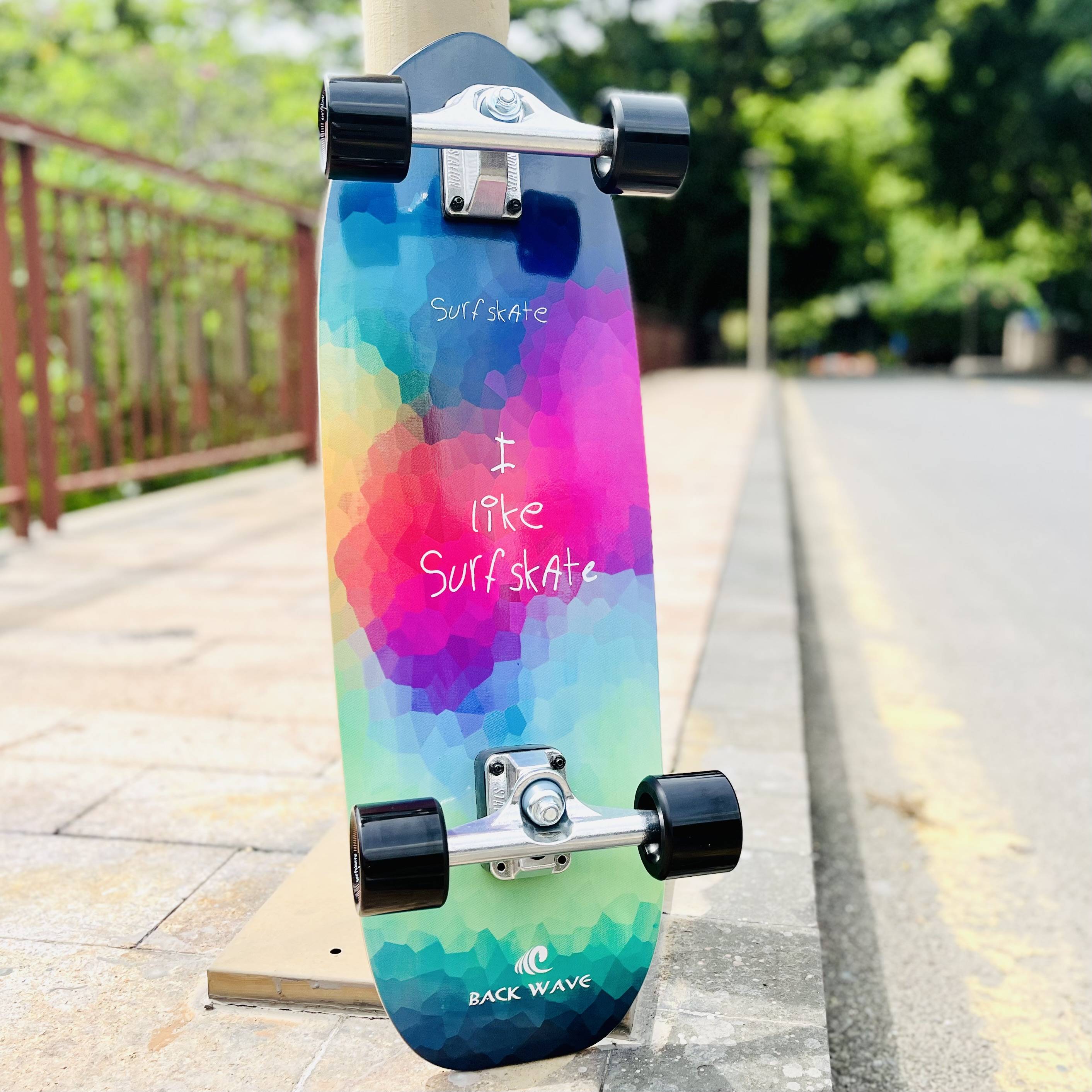 Backwave 27 ~ 29 -inch children, youth land surfboards | Super soft PU, easy to sway board