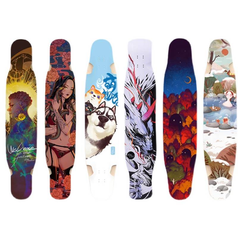 Battle Wing long board professional skateboard board KIT beginner adult male girls and girls all -around brush street Dancing dance board