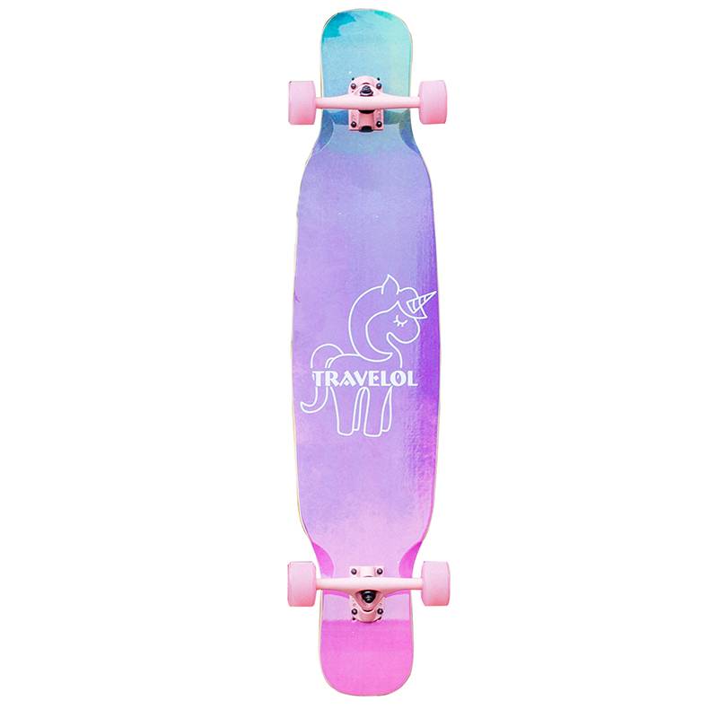 Travelol long board Hong Kong skateboarding adult male and girls dancing flat film brush street beginner skateboarding