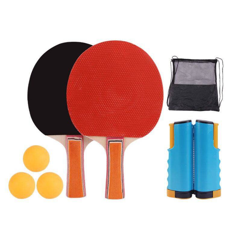 Expansion tableboard set 2 shots 3 balls with portable table tennis racket set free retractable portable ball network