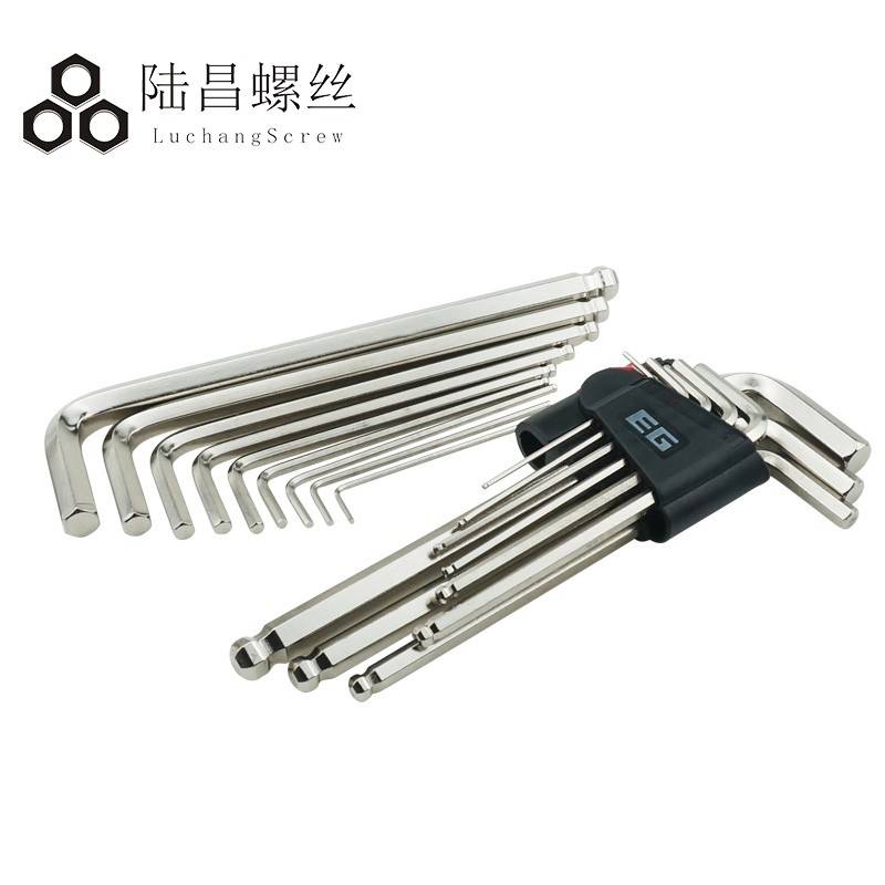 The hexagonal wrench in the cricket is the head of the hexagon \\\ Plum inner hexagonal 9 \ piece set of hexagonal hand spoon in the six -party wrench