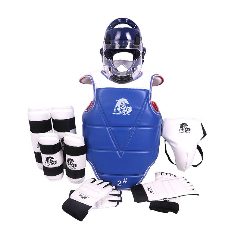 Adult Children Thick Taekwondo Protective Full Set Children's Body Protective Equipment Training Fighting Set