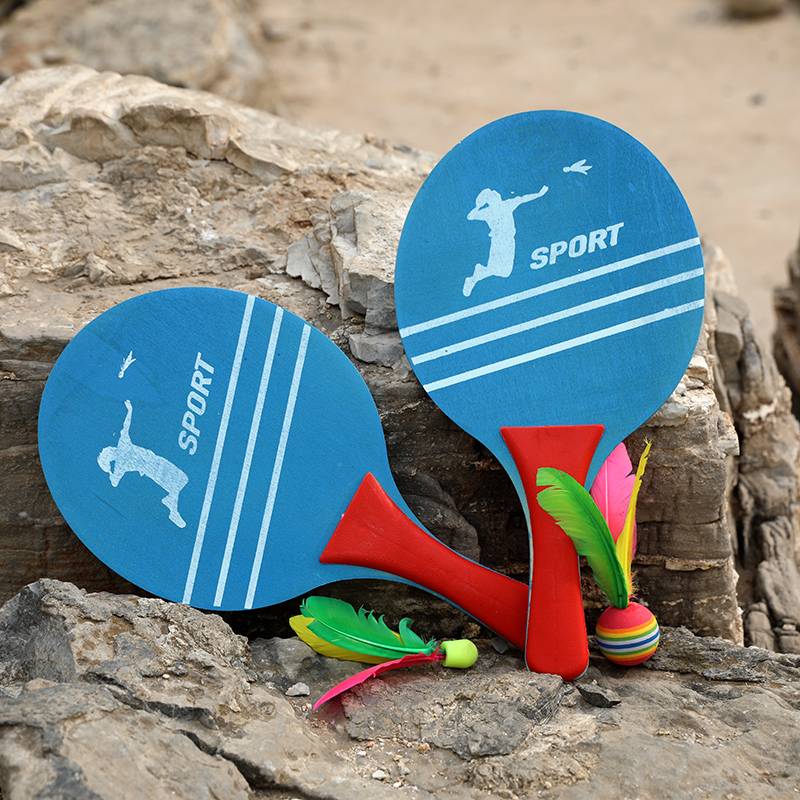 Board Badminton Set Adult Children's Board Ballon Rainers Fitness Shooting San Mao Boat Board Badfall Ball racket