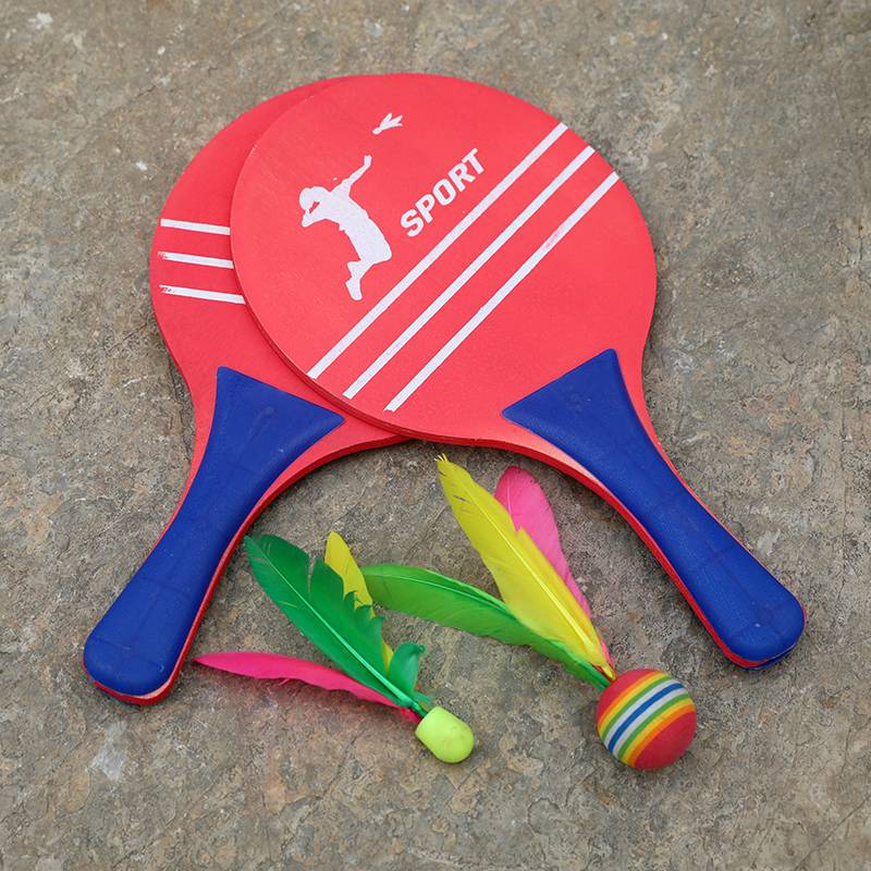 Board Badminton Set Adult Children's Board Ballon Rainers Fitness Shooting San Mao Boat Board Badfall Ball racket