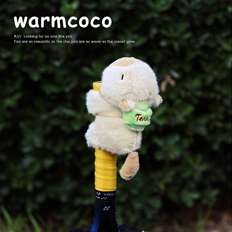 The small tail will turn!Tennis racket badminton racket handle protective set grip cute plush dolphin card Plara