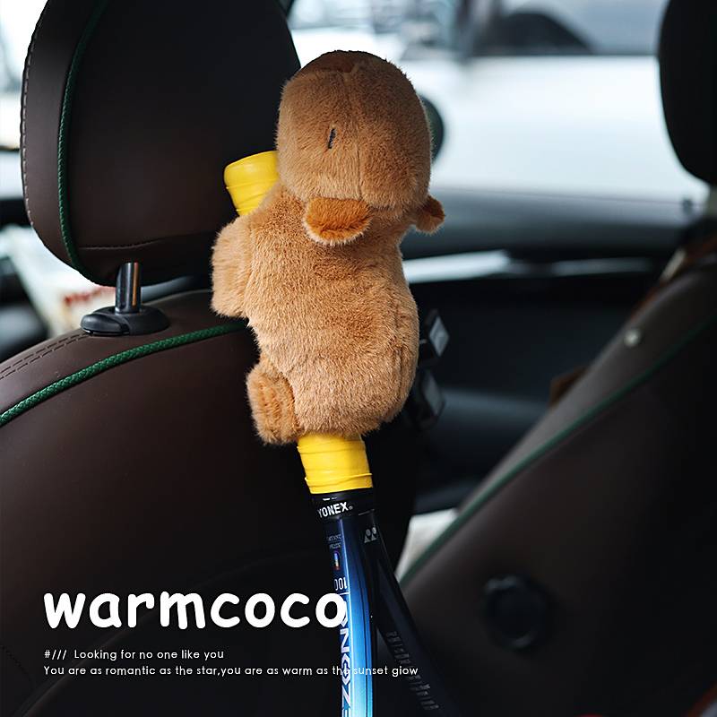 The small tail will turn!Tennis racket badminton racket handle protective set grip cute plush dolphin card Plara