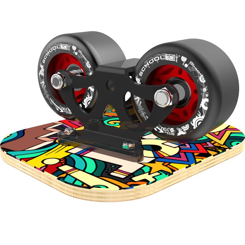 Drifting board adult beginner professional board men's and women's street mobility split four -wheeled maple double dragon board glitter skateboarding