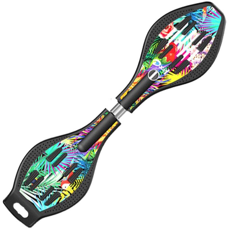 Vibrant board children's two -wheeled scooter adult adolescent rocket board shakes the dragon board two -wheeled snake board flash wheel