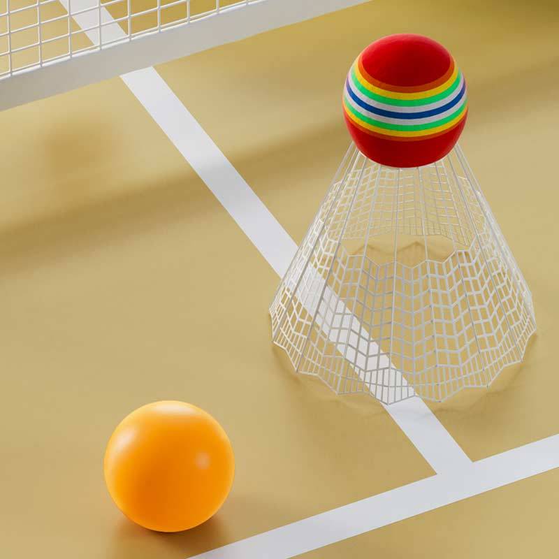 Children's badminton racket suit suspension table tennis trainer toy baby girl parent -child indoor single player