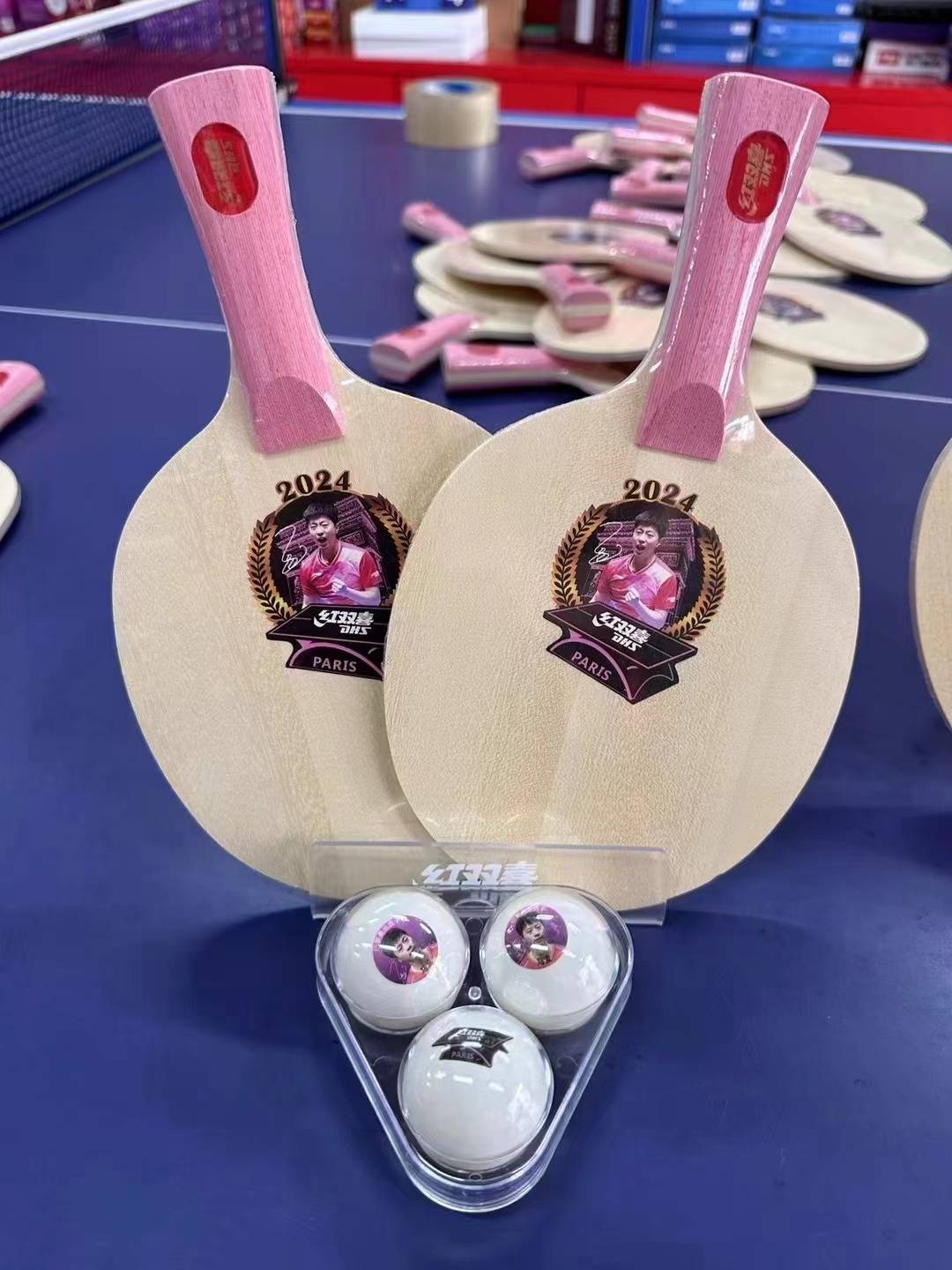 2024 Red Double Happiness Portrait Memorial Ball Table Tennis racket commemorative bottom board Wang Chuqin Sun Yingsha Malong Chen Meng Same