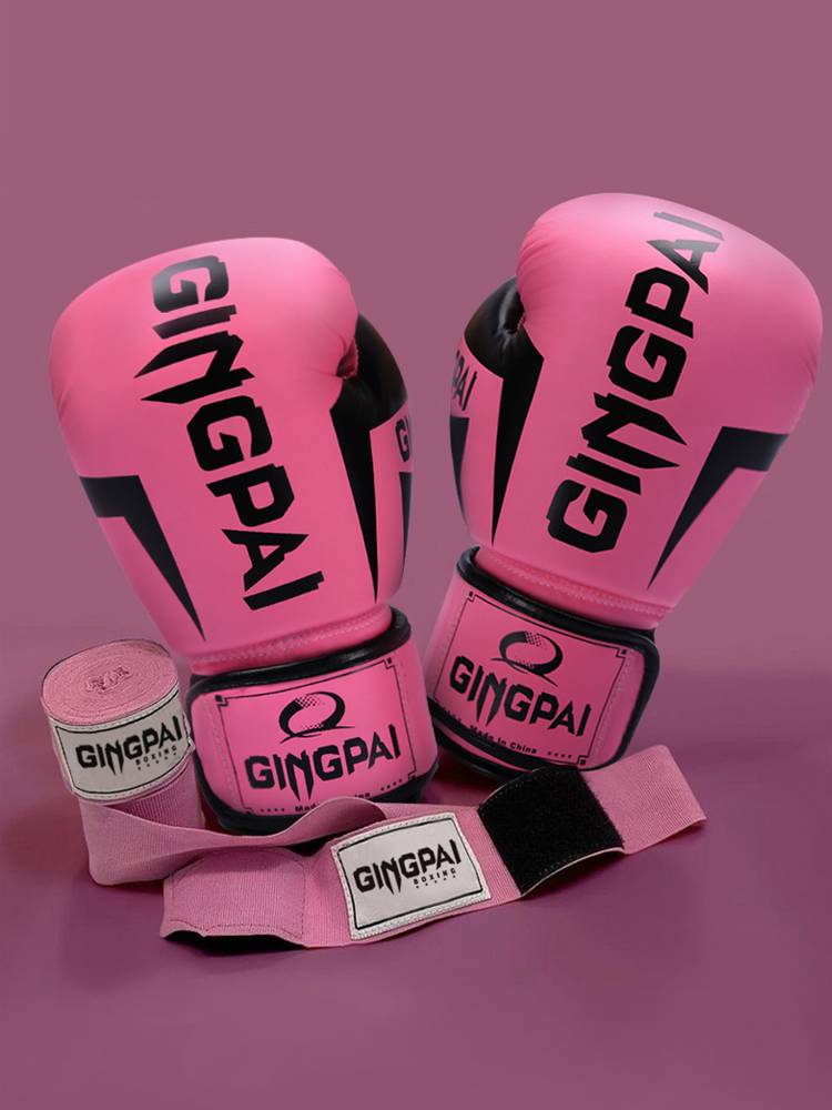 Adult boxing gloves Women's gloves professional fight scattering training children Thai boxing breathable gloves sand bag bag