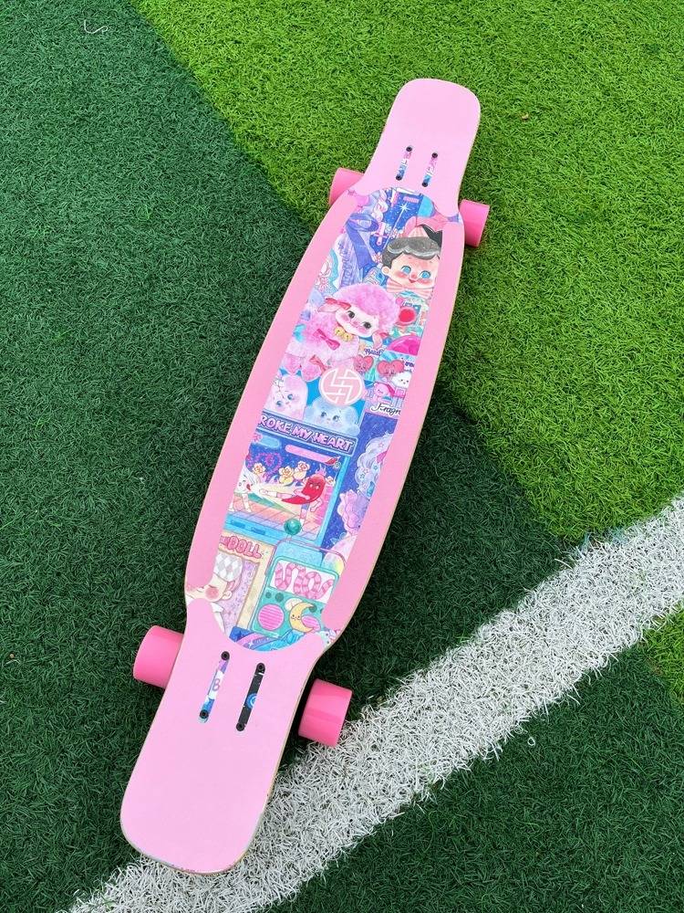 With long -board professional skateboard novice entry, long board DC dance board brush street beginner Pinghua Qiqi series and board