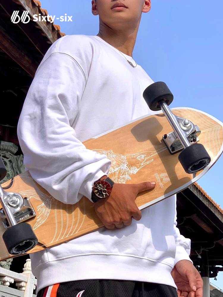 66SIXTYSIX Land Surfing Four wheel skateboard male and female beginners and children, children, child professional Slide road flush board