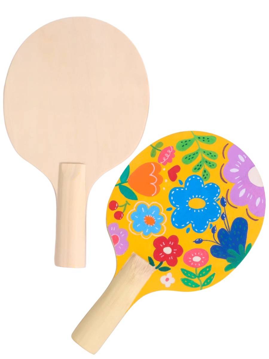 Children's hand -painted DIY board badge racket suite