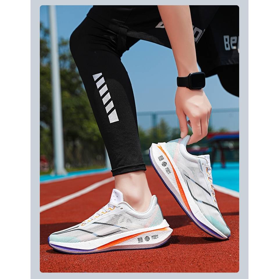Li Ningfei 3C carbon board running shoes Men's shoe night light really burst of soft bottoms in summer students professional racing training