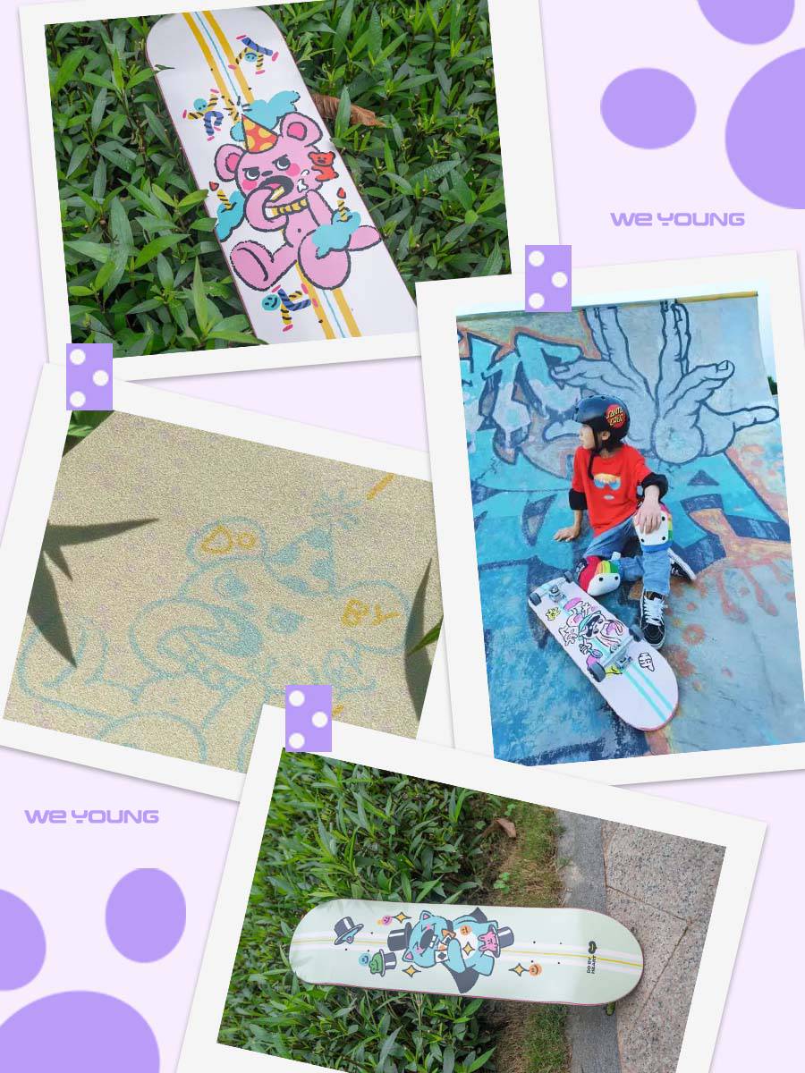 DBH Professional Skateris Beginner Girls and Children Adult Brushing Street Steading Movement Double Turpted Paper Meng Pet Series