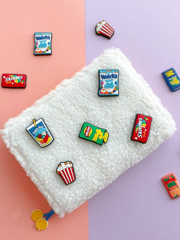 [Imported from South Korea] Super cute snack tennis racket shock absorbers cartoon button