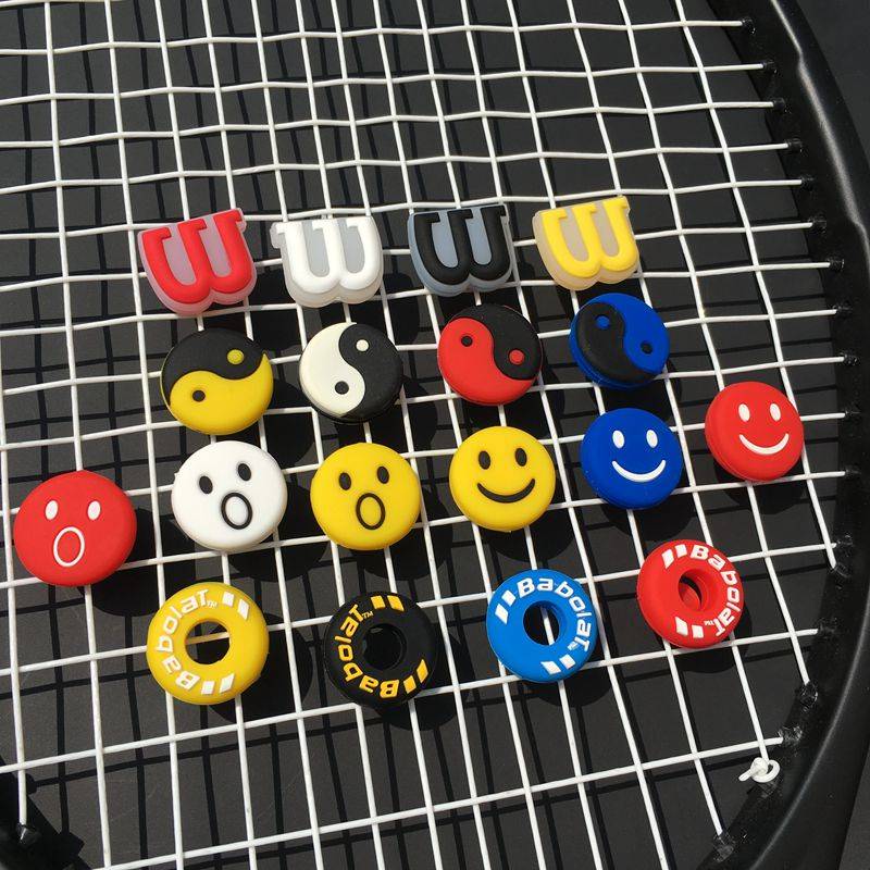 A variety of cartoon tennis rackets absorbers shock shock absorbers Laughing face Taiji reduced shock