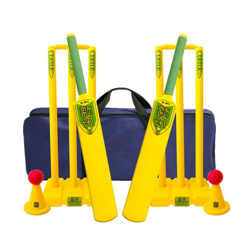 Cricket Bat Stumps Tee Set Cricket Set Red Ball Ball Triangle Triangle Cerebrate Three Pills Bags