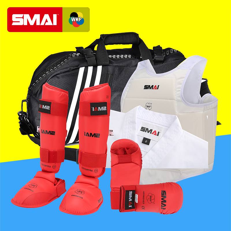 SMAI karate carrier a full set of WKF authentication youth actual armor competition training equipment actual combat set