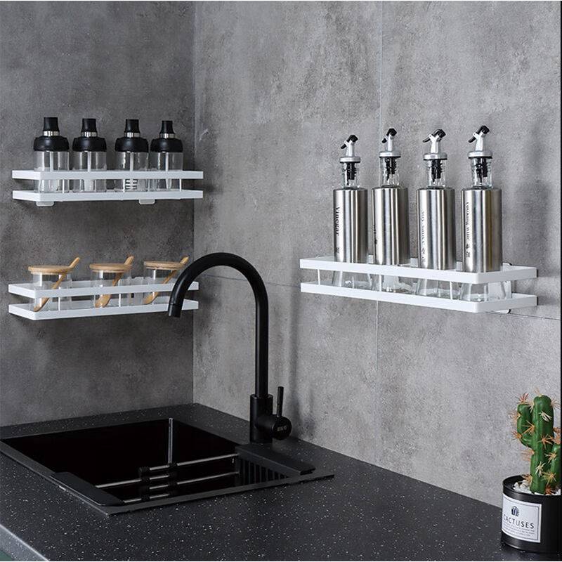 Yidoshang 88061 Stock House Wall -mounted Kitchen Seasoning Bottle Hanging Hanging Bathroom Balcony Storage Set Carbon Steel