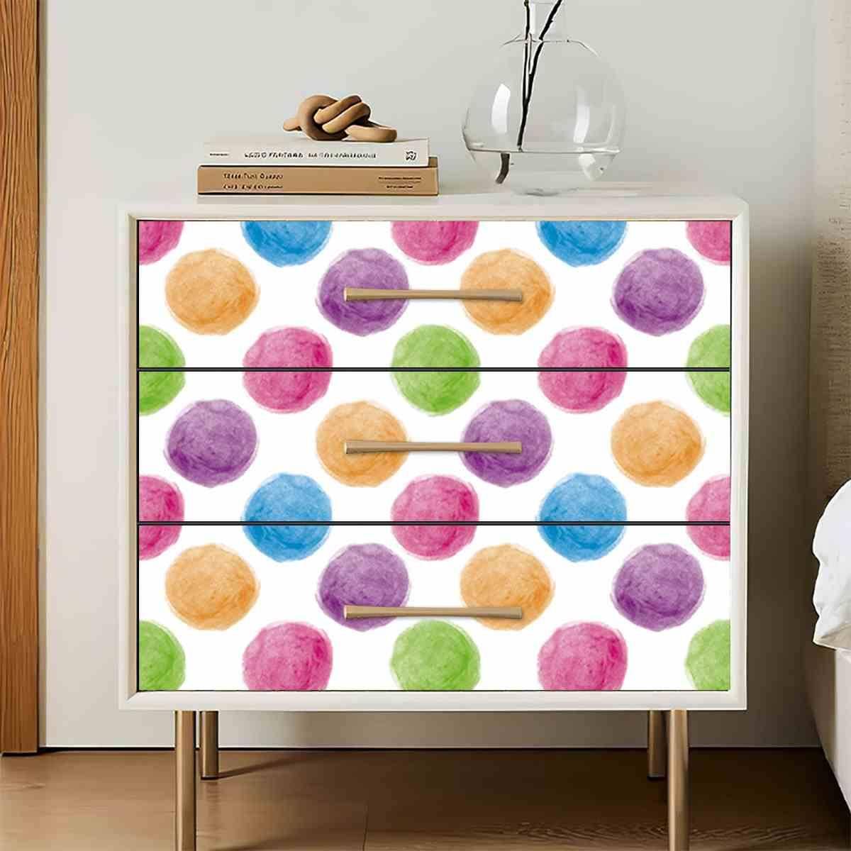 PVC wallpaper self -adhesive mural decorative stickers Rainbow ball geometric maple leaf home renovation wall sticker manufacturer