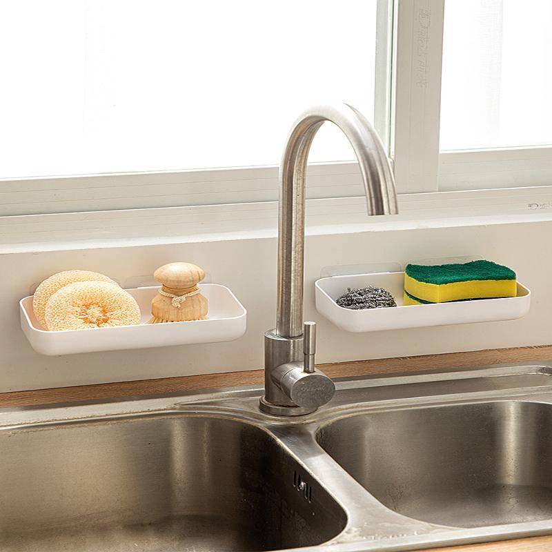 Rag draimplate kitchen storage wall hanging green onion ginger, garlic, garlic, water tank, wash dishes, sponge steel wire drain basket