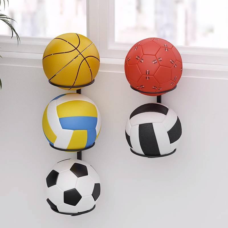 Basketball storage rack hanging wall ball rack home football storage racks to storage basket wall hanging badminton ball shelf