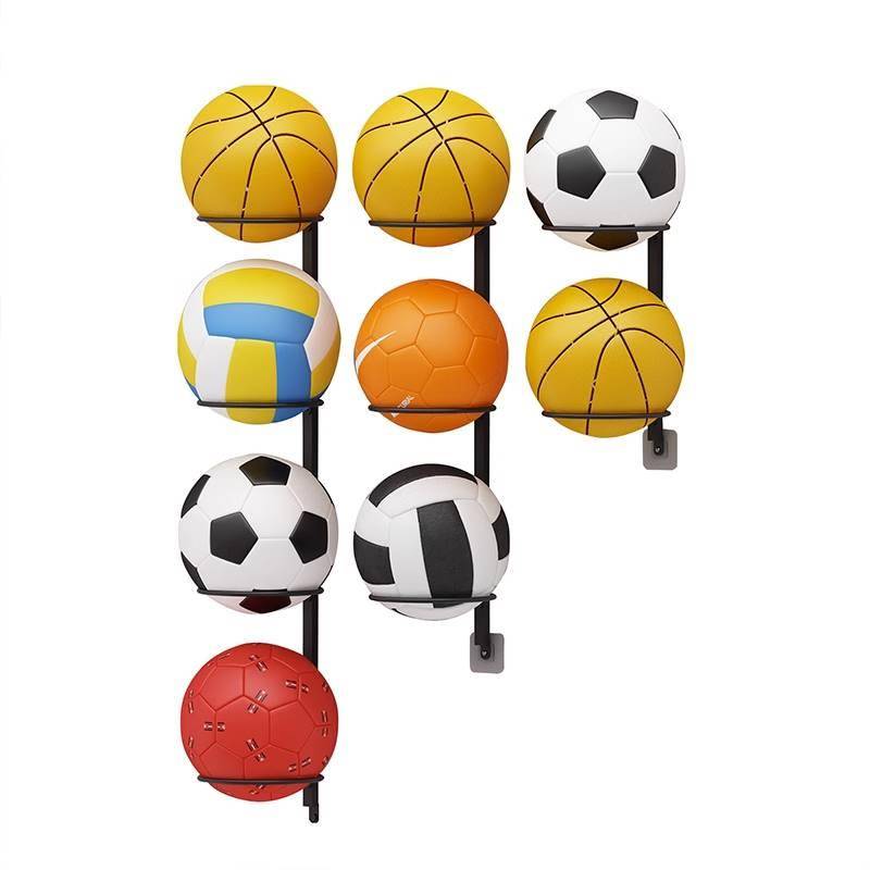 Basketball storage rack hanging wall ball rack home football storage racks to storage basket wall hanging badminton ball shelf