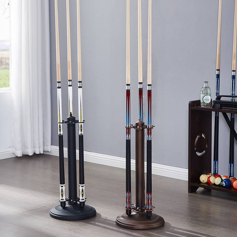 Billiards pole rack placing a billiards leapfrog wall -mounted tabletop tablet stand rod rack solid wood club storage layer