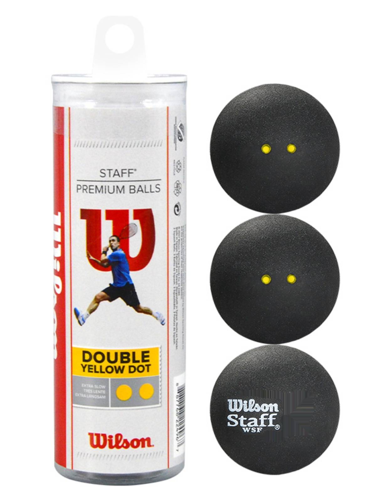 Wilson Wilson Squad Junior Study/Advanced Training/Professional Competition Blue Dot Double Yellow Point Canned Global