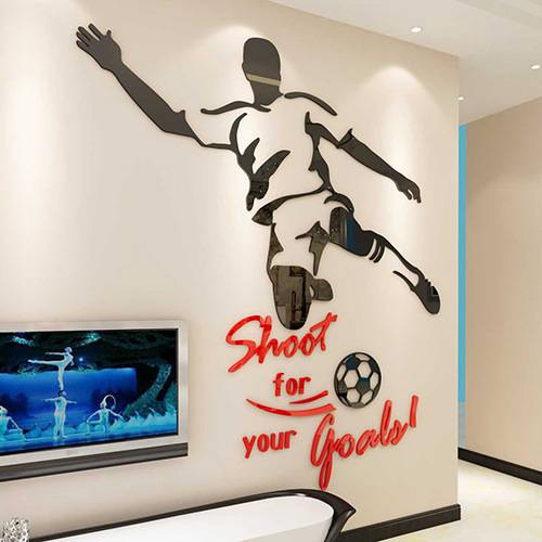 Football Training Course Wall Patch Paintings Cultural Wall Sports School Wall Sticker 3D Stereo Background Wall Sticker