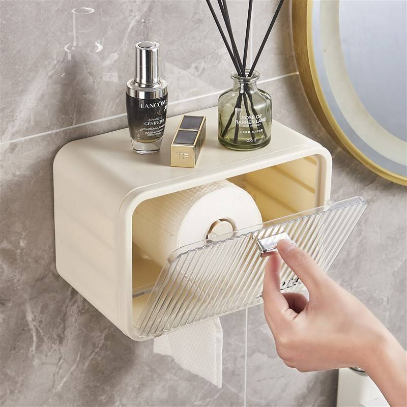 Global purchase of FS milk Fufu bathroom toilet paper box box box box toilet waterproof pumping paper box wall -mounted non -perfunction roll