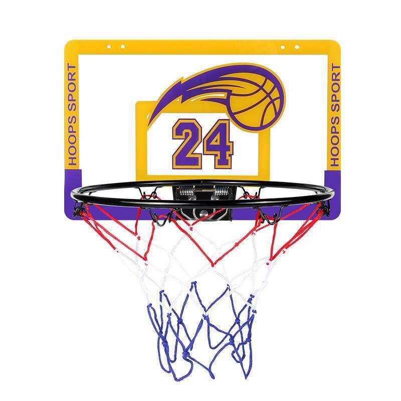 Children's holes -free basketball box wall -mounted room folding basketball frame No. 7 ball can be dunk and shot box