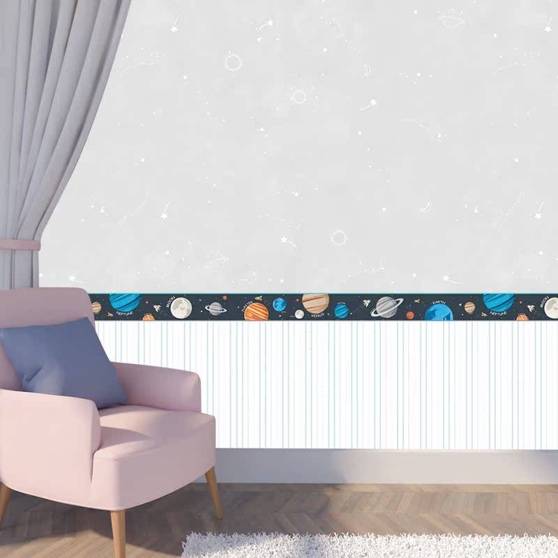 Space Universe spacecraft Children's Room Star Air Star Ball Wallpaper Boy Bedroom Wallpaper Wall Cloth 3D Stereo Cartoon Machine