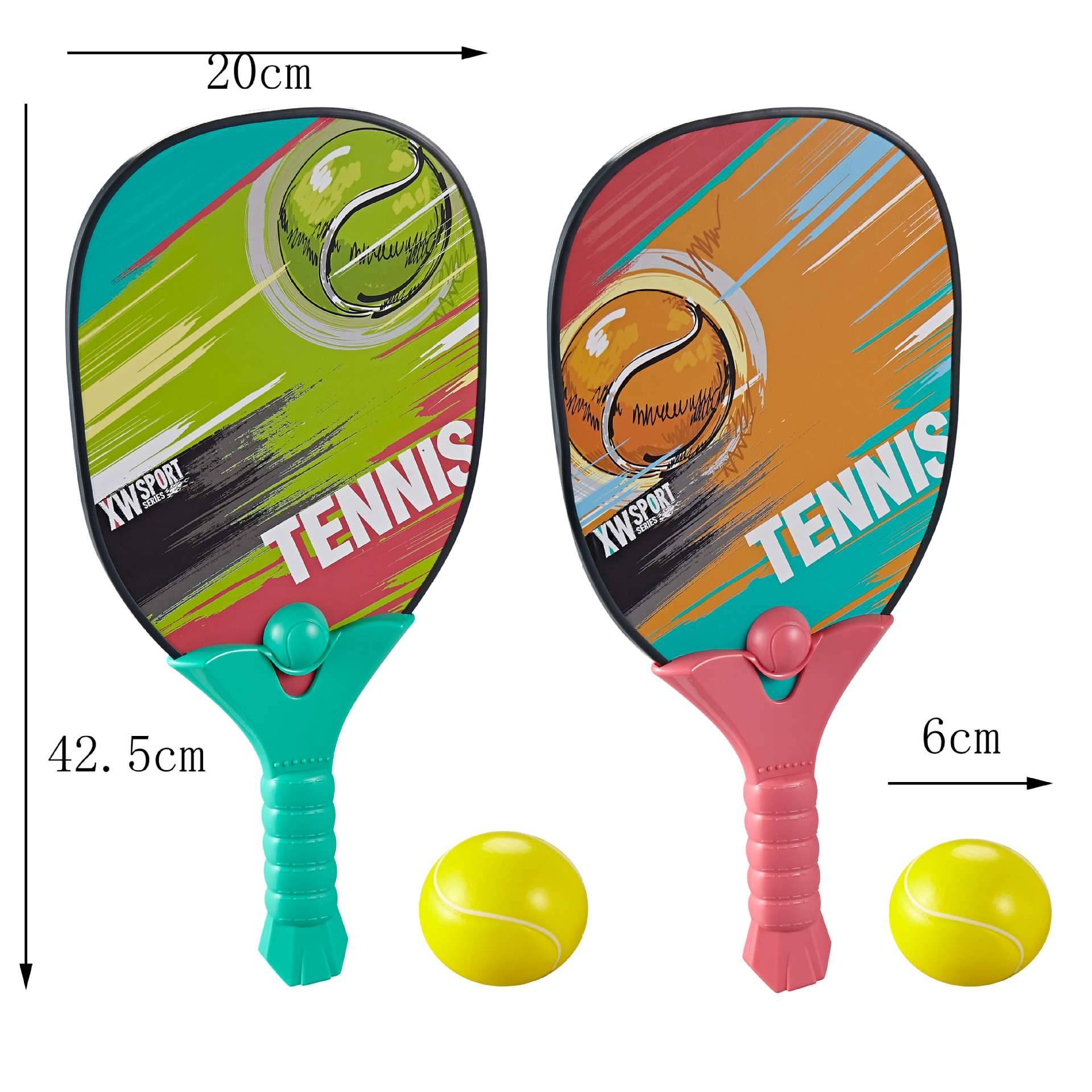 Children's ball racket Piccorny balloon ball racket toy beach sports dual -shot outdoor sports equipment toys