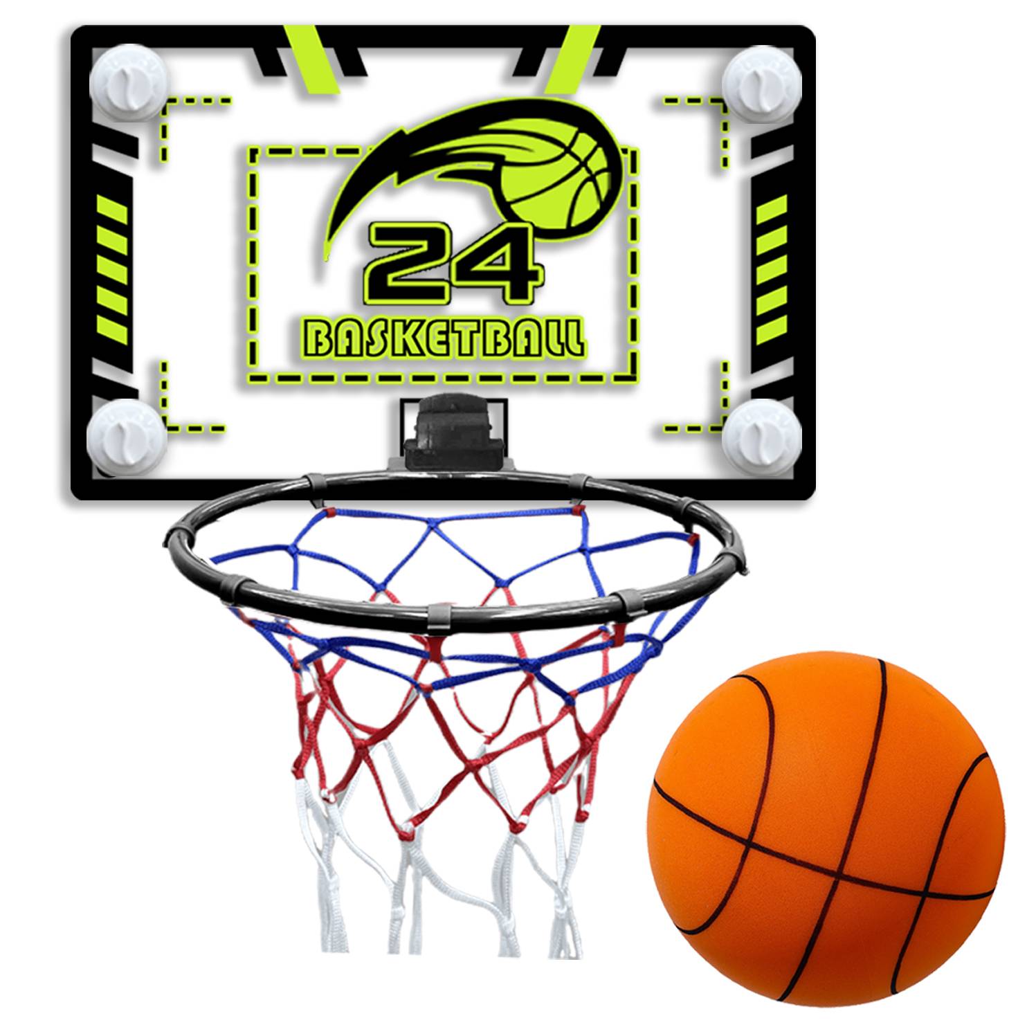 Children's indoor holes -free wall -mounted suspension can be foldable basketball basket, silent mute quiet ball training basketball toys