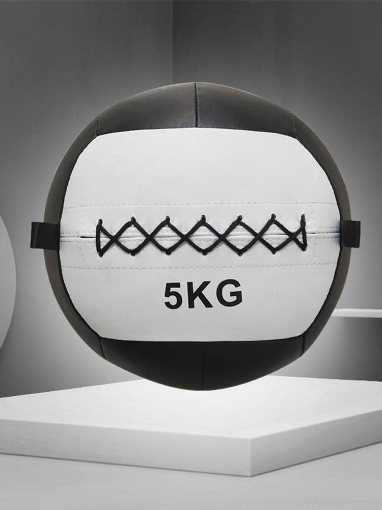 Gym -soft medicine ball PVC leather ballball non -elastic stability explosion training solid gravity wall ball