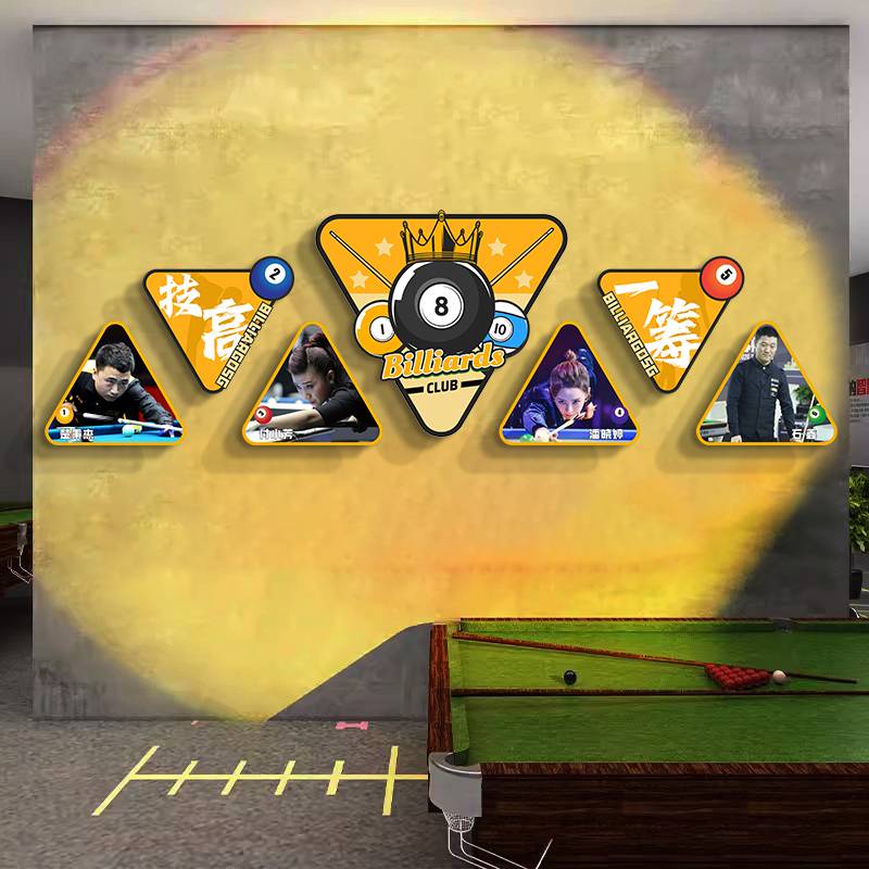 Guo Chaofeng desktop background wall stickers billiard hall wall decoration Snooker club poster wall post murals