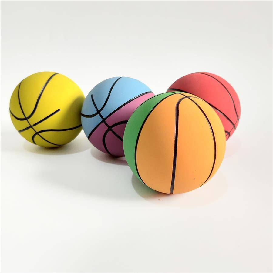 6 cm rubber hollow elastic ball beginner basic training skins toy basketball can print logo