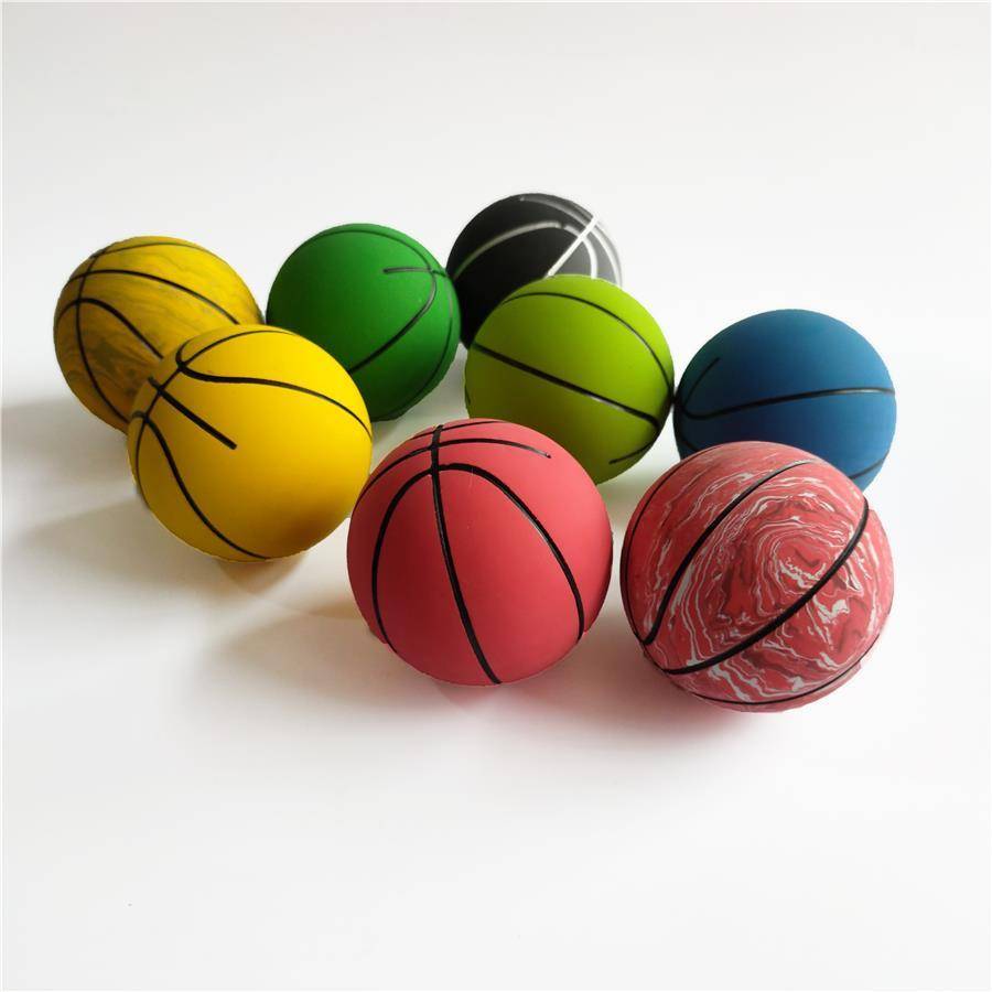 6 cm rubber hollow elastic ball beginner basic training skins toy basketball can print logo