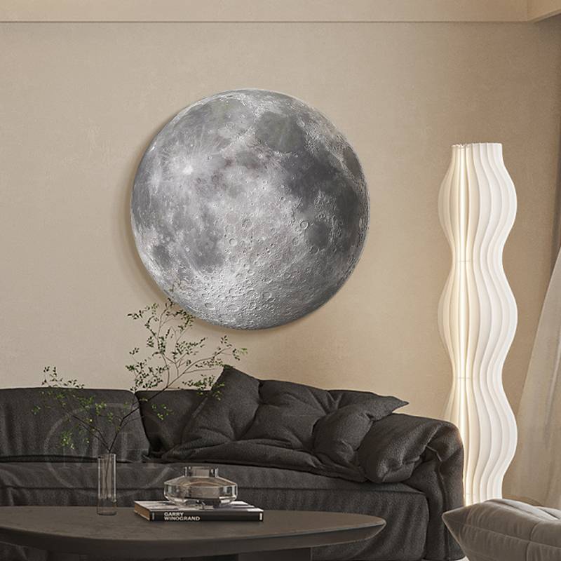MOON SANDSTONE Texture Painting PORCH DECORATIVE PAINTING HIGH -LEVEL Sensor Three -Dimental Circular Light Painting MURAL