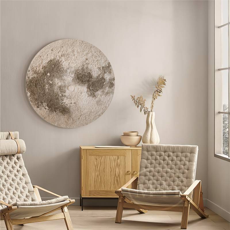 MOON SANDSTONE Texture Painting PORCH DECORATIVE PAINTING HIGH -LEVEL Sensor Three -Dimental Circular Light Painting MURAL