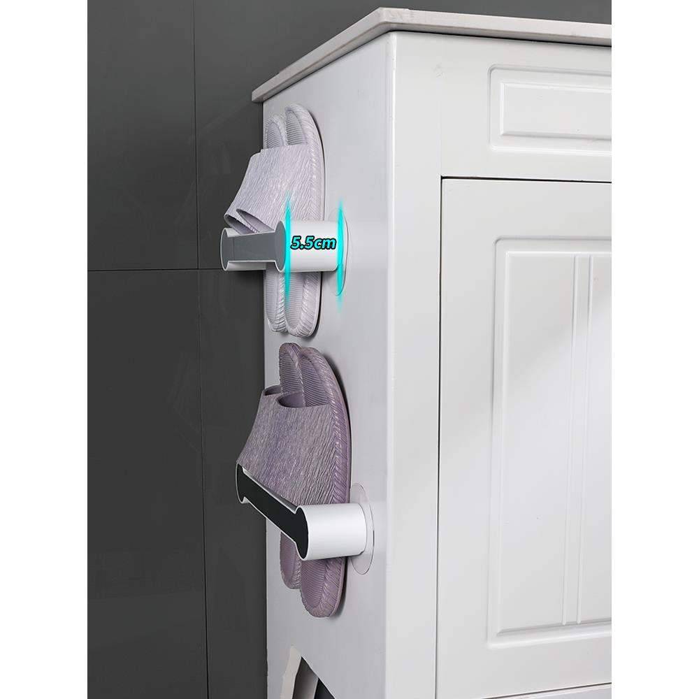 Bathroom slippers wall hanging wall toilet Shoes to storage artifact door behind the bathroom free punching shelf shoe rack
