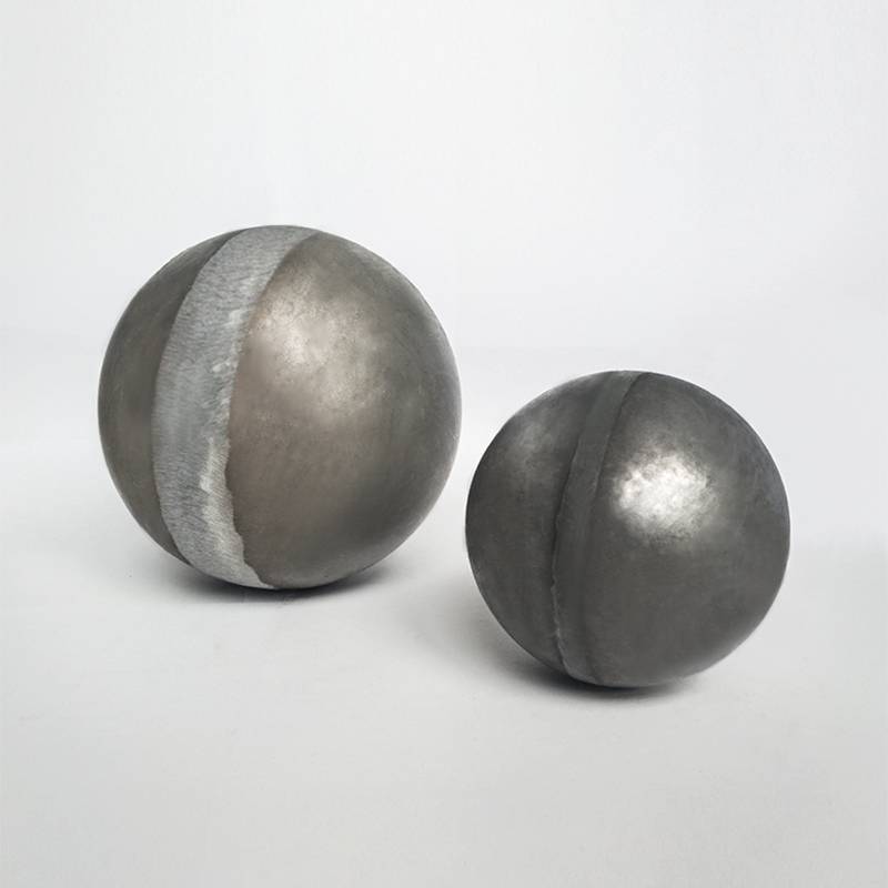 Quickly shipped hollow big iron ball 400mm thick 3 guards railing pipe blocking can be welded and sprayed iron art