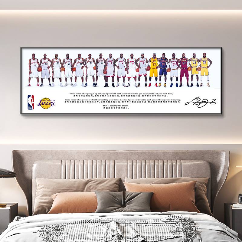 James Hanging Painting Sports Basketball Star Jordan Curry Living Room Decoration Boy Boy Bedroom Study Crystal