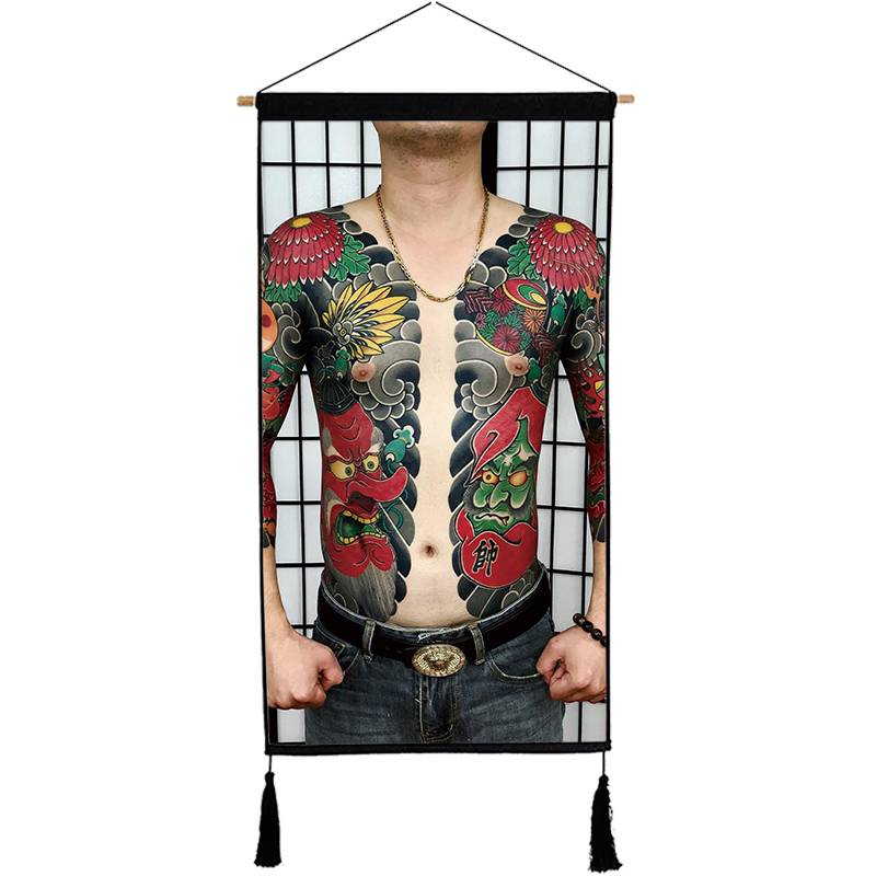 Tattoo tapestry Old traditional cardigan wall hanging wall hanging wall decorative tattoo store pillar hall terror houses to customize