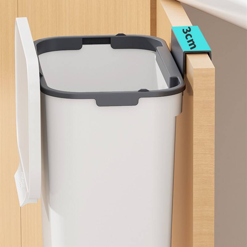 Global buying FS2022 kitchen waste bin wall hanging home with a lid toilet, makeup room living room living room paper basket food
