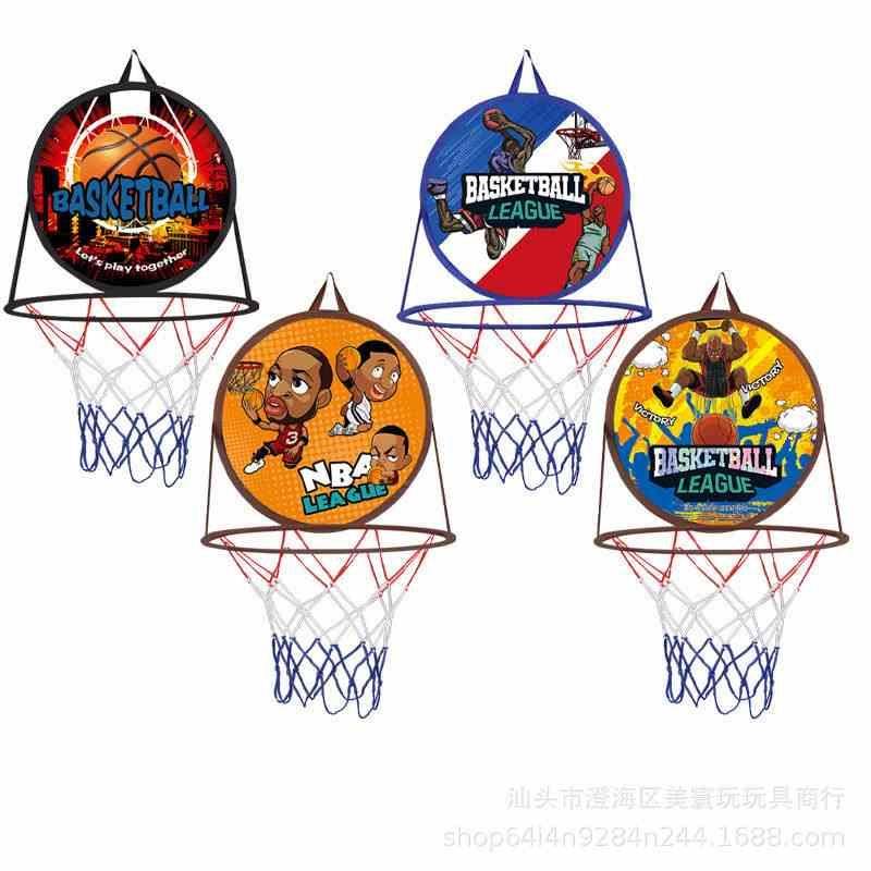 Children's two -in -one basketball box sticky ball throwing toy wall -mounted indoor sports boy shooting game