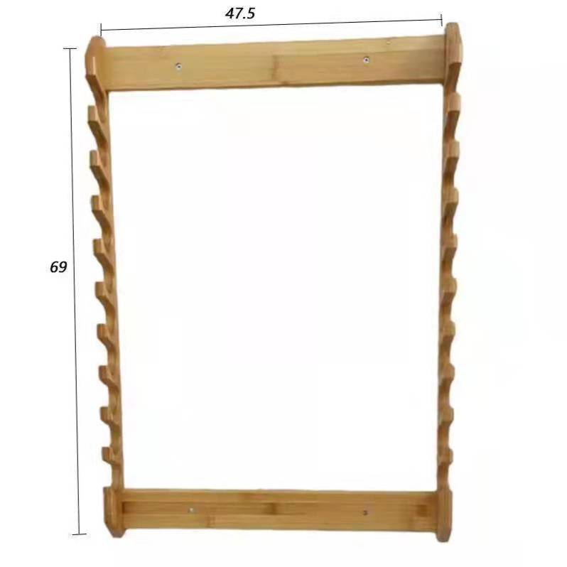 10 -bit wall -mounted fishing rod storage shelf